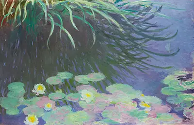 Water-Lilies with Reflections of Green Grasses Claude Monet